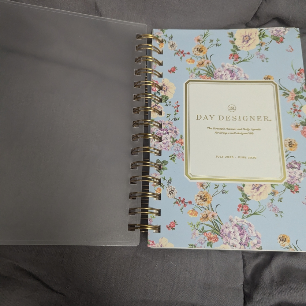 Floral Planner - Blue and Gold